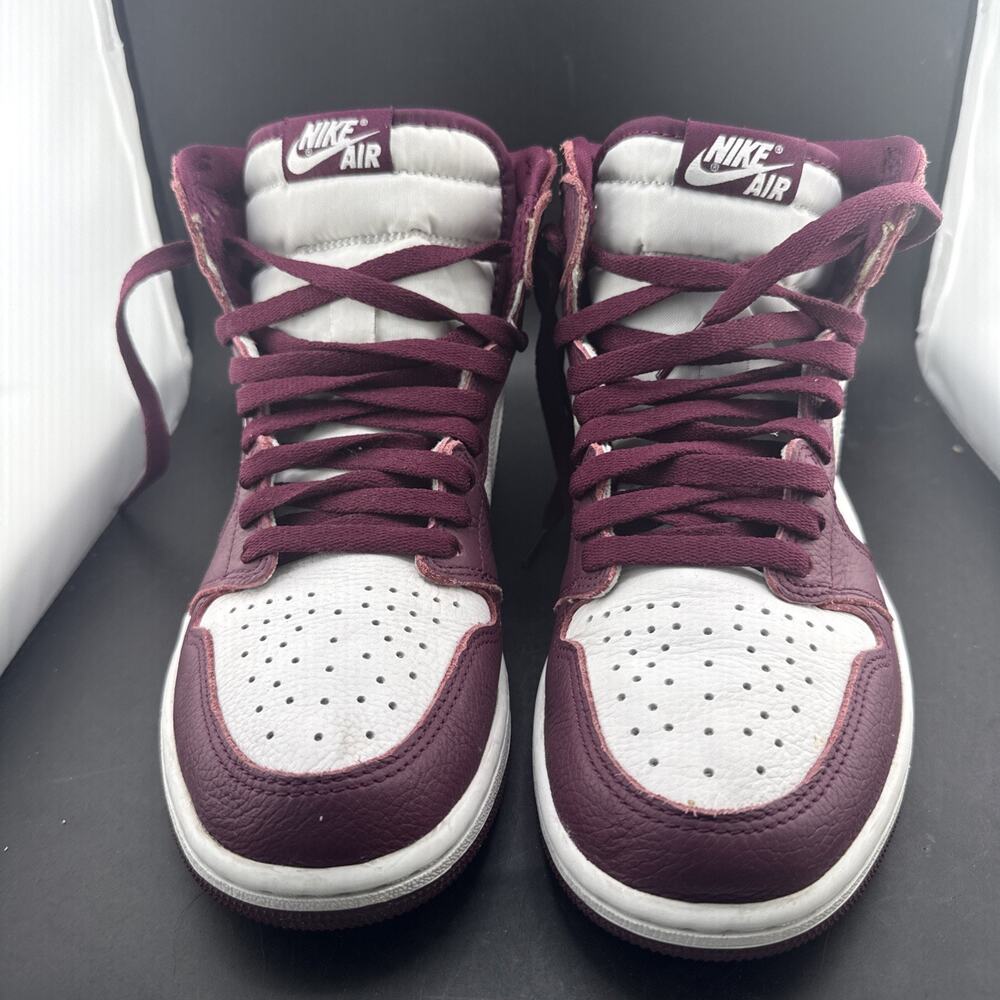 Nike Air Jordan 1 Retro High OG Bordeaux Men’s Size 8 555088-611 White Burgundy - Picture 3 of 8